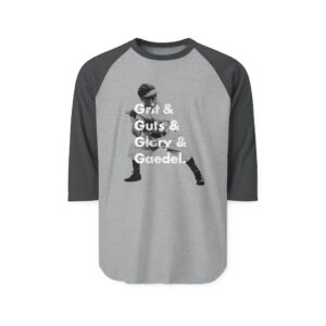 Raglan Shirt — 'Grit & Guts & Glory & Gaedel' Vintage Baseball Graphic